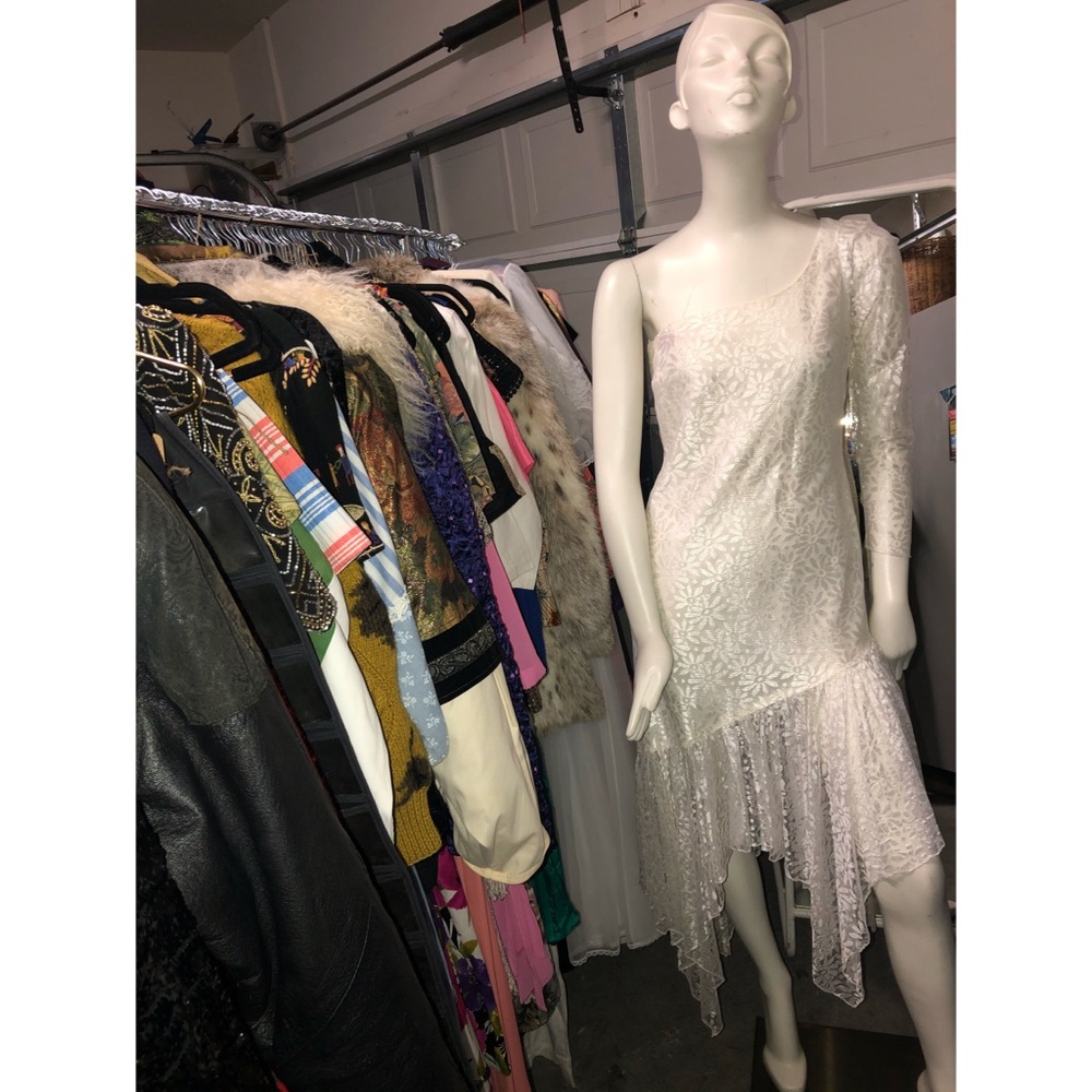 Joy Stevens California vintage dress lace totally 80’s